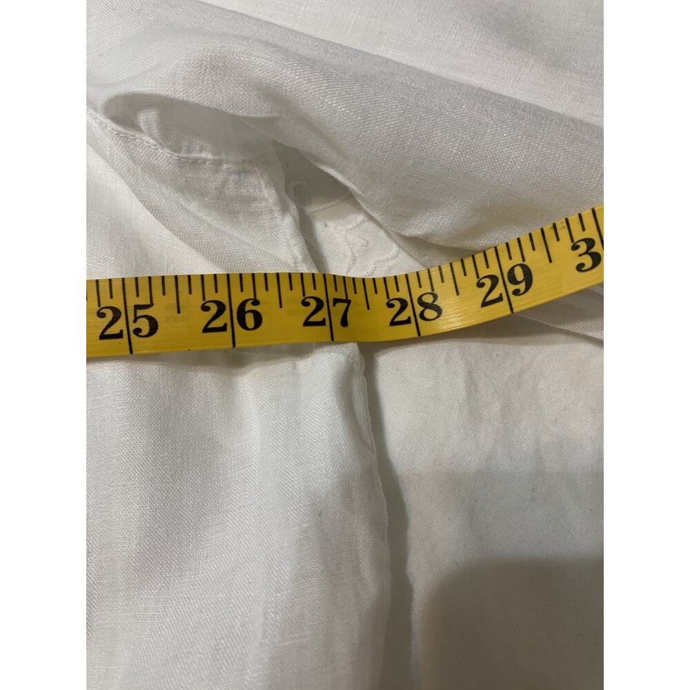 J Jill Love linen White Shirt dress 3x Pockets Roll Tab Sleeve Beach Resort - Picture 6 of 13